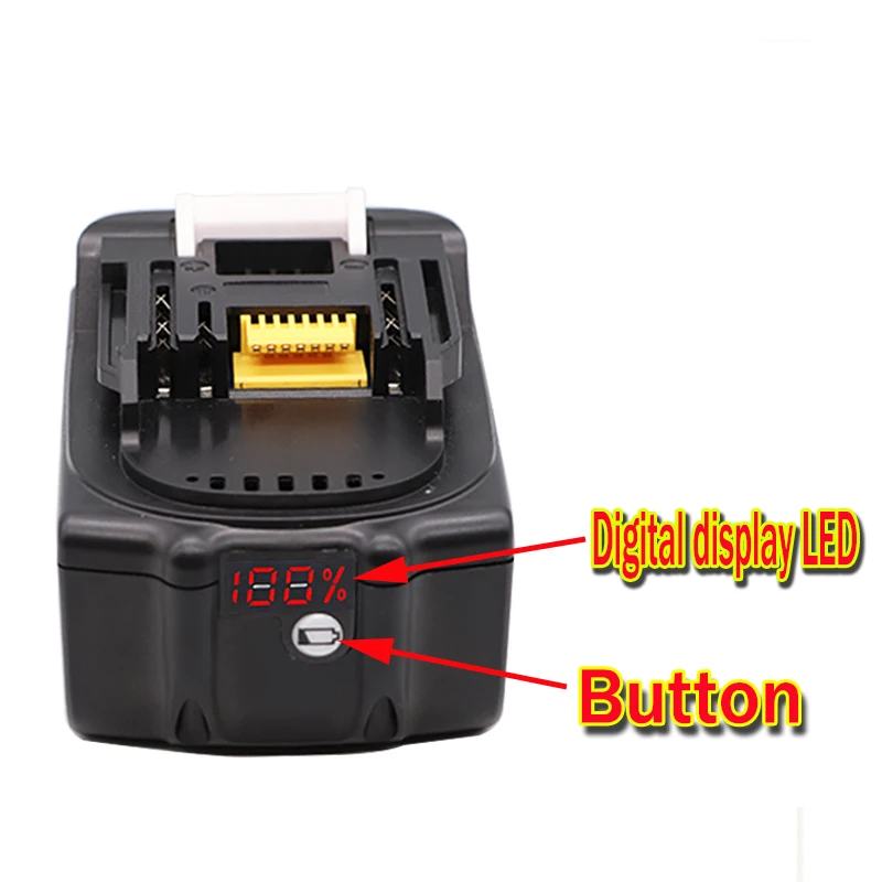 NEW Charger BL1860 Rechargeable Battery 18 V 18000mAh Lithium Ion for Makita 18v Battery 6ah BL1840 BL1850 BL1830 BL1860B LXT400
NEW Charger BL1860 Rechargeable Battery 18 V 18000mAh Lithium Ion for Makita 18v Battery 6ah BL1840 BL1850 BL1830 BL1860B LXT400