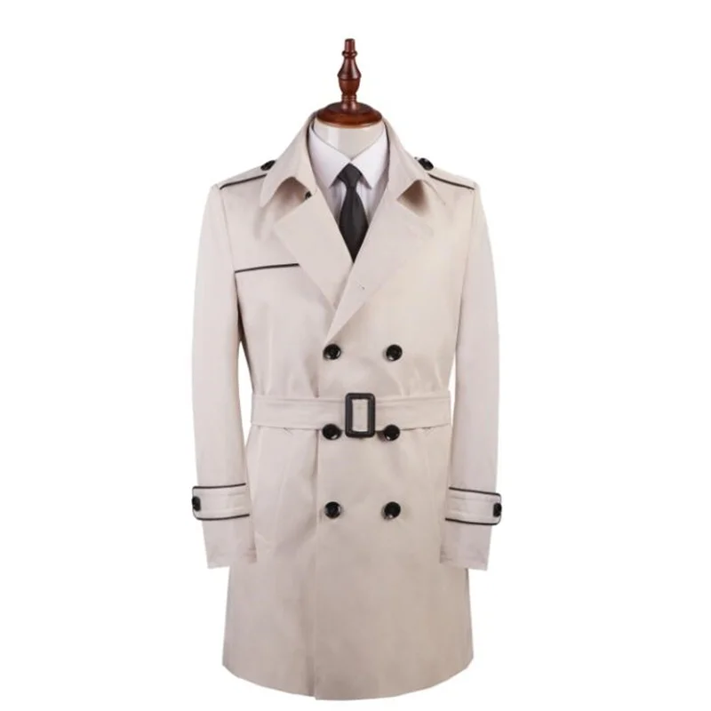 Color-blocking trench coats men's windbreaker spring autumn new fashion temperament all-match slim business mid-length jacket
Color-blocking trench coats men's windbreaker spring autumn new fashion temperament all-match slim business mid-length jacket