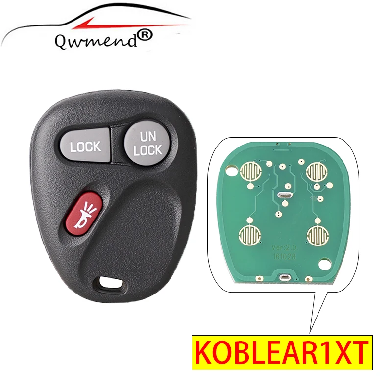KOBLEAR1XT Car Remote Key for Chevrolet Silverado Suburban S10 Tahoe Yukon 2002-2004 Car Key Fob 315Mhz 3BUT 15042968
KOBLEAR1XT Car Remote Key for Chevrolet Silverado Suburban S10 Tahoe Yukon 2002-2004 Car Key Fob 315Mhz 3BUT 15042968