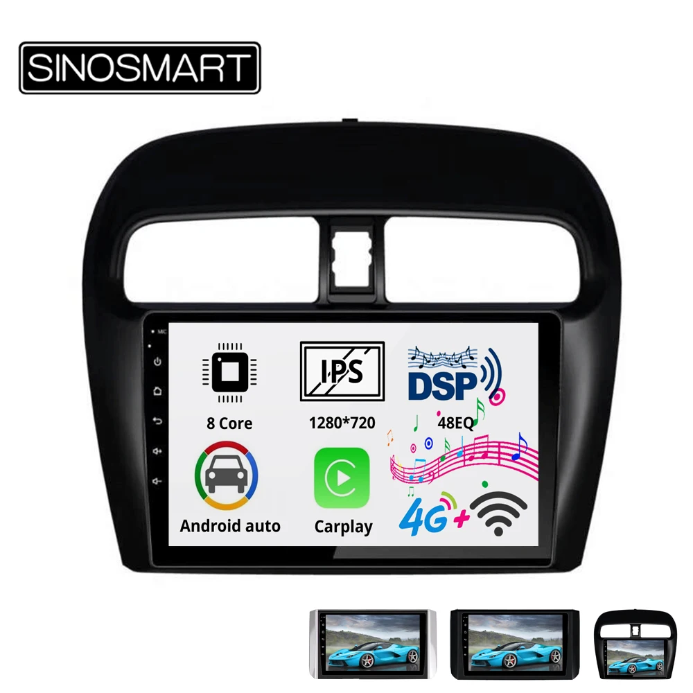 Sinosmart 8 ядерный DSP 48EQ IPS/QLED 2.5D экран автомобильный gps Мультимедиа Радио навигатор