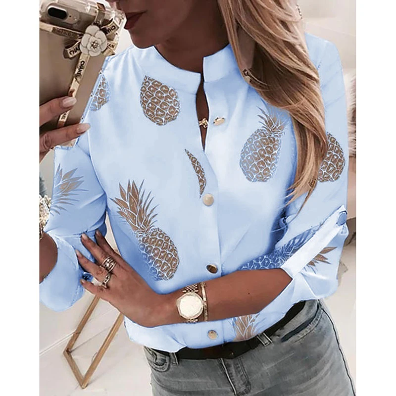 New S-5XL Plus Size Spring Autumn Women Pineapple Pattern Printed Button Blouse Fashion Long Sleeve Shirt Casual Tops Tee Shirt
New S-5XL Plus Size Spring Autumn Women Pineapple Pattern Printed Button Blouse Fashion Long Sleeve Shirt Casual Tops Tee Shirt