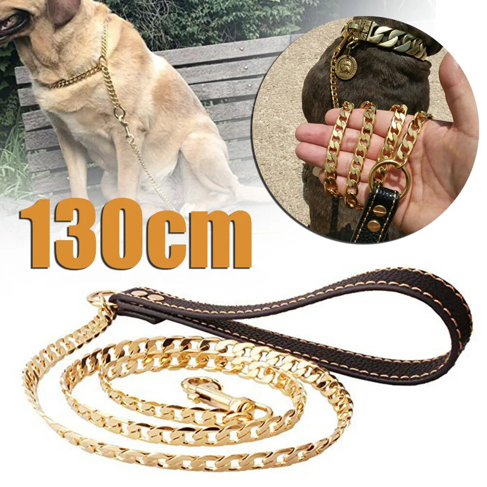 Stainless Steel Dog Collar 130cm Pet Chain Lead Leash Walking Training Tool for Medium Large Dogs
Stainless Steel Dog Collar 130cm Pet Chain Lead Leash Walking Training Tool for Medium Large Dogs