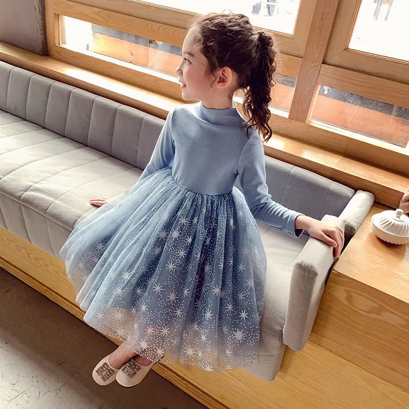 Children's sweet princess dress spring and autumn long-sleeved dress girls dress 2021 new P5796 
Children's sweet princess dress spring and autumn long-sleeved dress girls dress 2021 new P5796