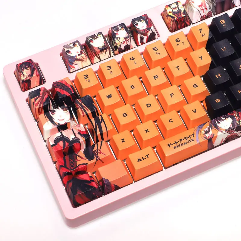 108-key Japanese Anime Tokisaki Crazy Three-keycap PBT Sublimation OEM Highly Mechanical Keyboard DIY Keycap Cherry MX Switch 61
108-key Japanese Anime Tokisaki Crazy Three-keycap PBT Sublimation OEM Highly Mechanical Keyboard DIY Keycap Cherry MX Switch 61