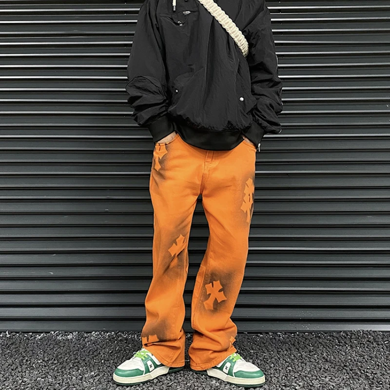 Джинсы UNCLEDONJM мужские потертые, дизайнерские джинсы в стиле ретро, стиль хип-хоп, байкерские, оранжевые
Джинсы UNCLEDONJM мужские потертые, дизайнерские джинсы в стиле ретро, стиль хип-хоп, байкерские, оранжевые