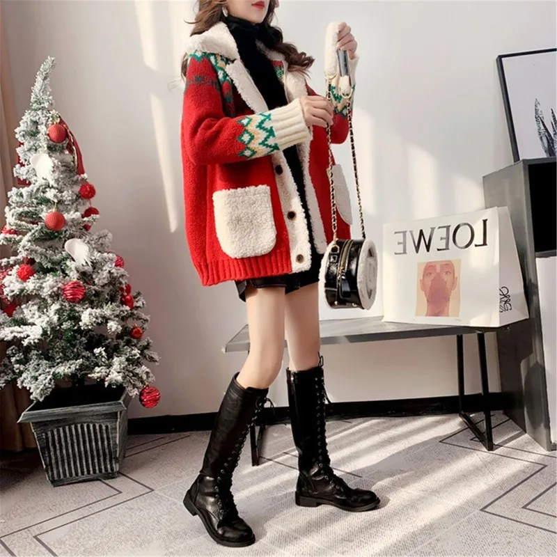Sen series new Korean version of autumn and winter loose lazy style lamb hair particles stitching to keep warm female trend
Sen series new Korean version of autumn and winter loose lazy style lamb hair particles stitching to keep warm female trend