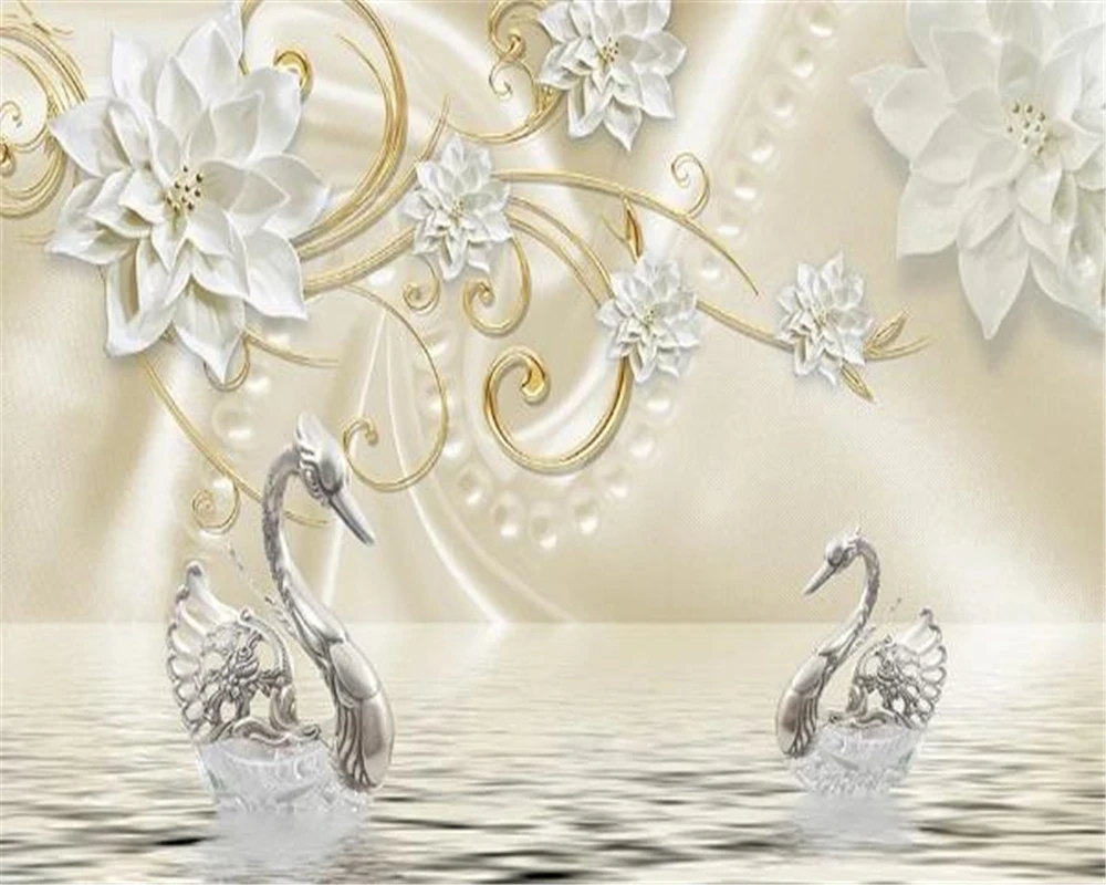 Custom 3d Wallpaper Luxury White Embossed Crystal Swan Living Room Bedroom Background Wall Decoration Mural Wallpaper
Custom 3d Wallpaper Luxury White Embossed Crystal Swan Living Room Bedroom Background Wall Decoration Mural Wallpaper