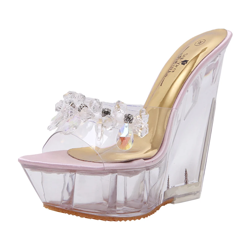 Glitter Slides House Slippers Platform High-Heeled Shoes Lady Slipers Women On A Wedge Jelly 2021 Summer Transparent Plastic Bas
Glitter Slides House Slippers Platform High-Heeled Shoes Lady Slipers Women On A Wedge Jelly 2021 Summer Transparent Plastic Bas