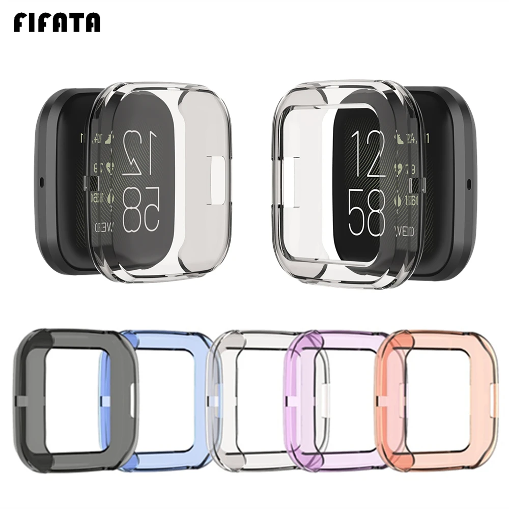 Защитный чехол FIFATA для Fitbit Versa 2 смарт-часов защита экрана TPU Versa2 защитная рамка