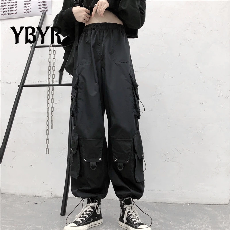 Женские Брюки-Капри YBYR Goth в стиле панк штаны с завышенной талией Харадзюку