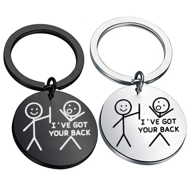 

316L Stainless Steel Key Chain Inspirational "I' Ve Got Your Back" Keychains for Boy Friend Dad and Mom Daughter Son Best Gifts