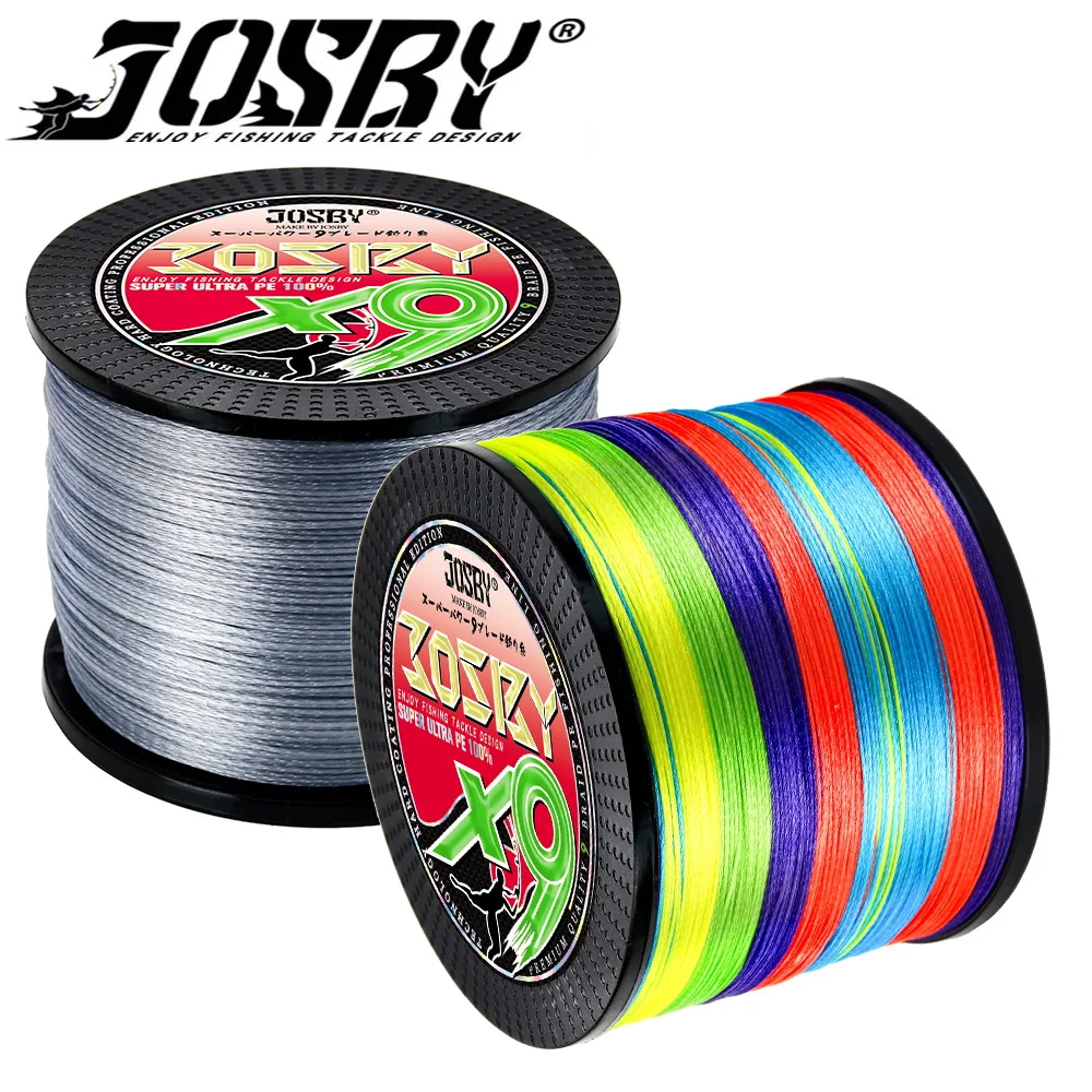 JOSBY 9 Strands Fishing Line Length:300m100m 500m 1000m Diameter:0.10mm-0.50mm,size:22-100lb Japan PE braided Floating Line
JOSBY 9 Strands Fishing Line Length:300m100m 500m 1000m Diameter:0.10mm-0.50mm,size:22-100lb Japan PE braided Floating Line