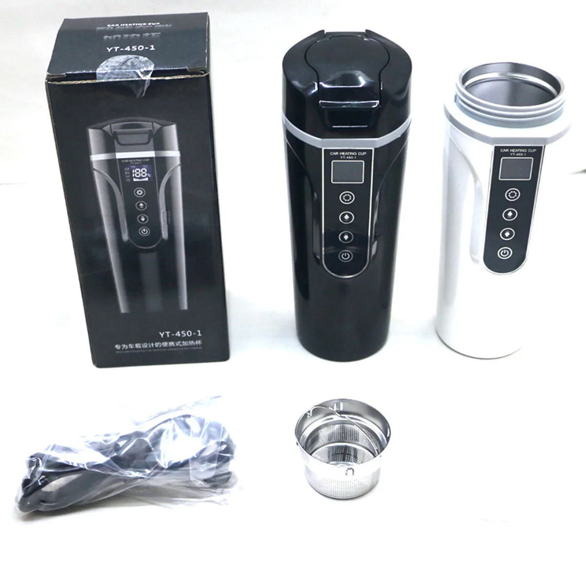 12V/24V 450ml Stainless Steel Car Heating Cup Electric Water Cup LCD Display Temperature Kettle Coffee Tea Milk Heated Soaked
12V/24V 450ml Stainless Steel Car Heating Cup Electric Water Cup LCD Display Temperature Kettle Coffee Tea Milk Heated Soaked