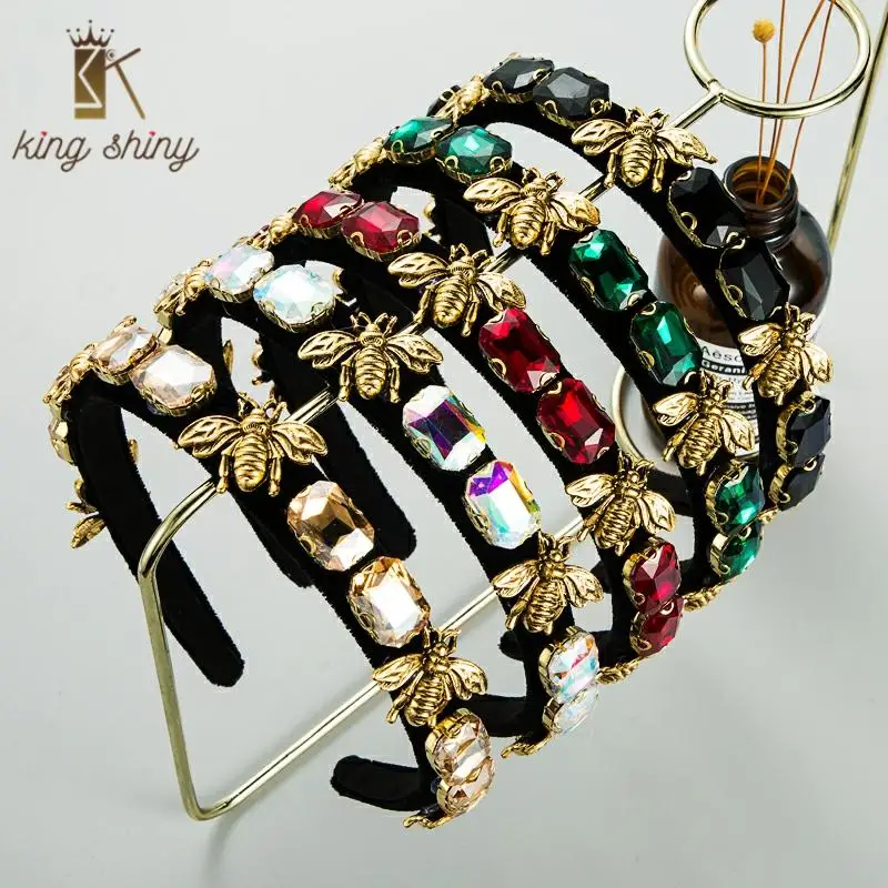 Vintage Baroque Color Crystal Headband for Woman Elegant Geometric Glass Drill Alloy Bee Hairband Female Party Hair Accessories
Vintage Baroque Color Crystal Headband for Woman Elegant Geometric Glass Drill Alloy Bee Hairband Female Party Hair Accessories