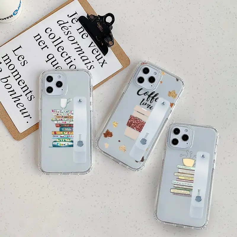 Books Pile Library coffee Phone Case Wrist Strap For iPhone 7 8 11 12 X XS XR MINI Pro Max Plus Hand Band Transparent Clear
Books Pile Library coffee Phone Case Wrist Strap For iPhone 7 8 11 12 X XS XR MINI Pro Max Plus Hand Band Transparent Clear