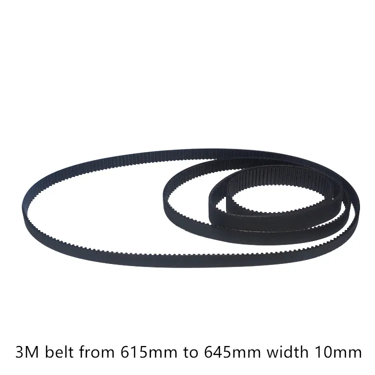 HTD 3M Timing belt length from 615mm to 645mm width 10mm Rubber HTD3M synchronous 615-3M 645-3M closed-loop
HTD 3M Timing belt length from 615mm to 645mm width 10mm Rubber HTD3M synchronous 615-3M 645-3M closed-loop
