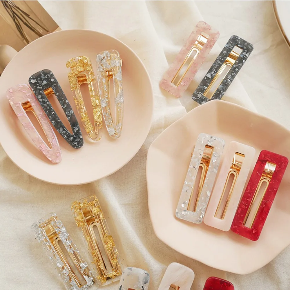 Women Girls Acrylic Hollow Waterdrop Rectangle Hair Clips Tin Foil Sequins Hairpins Barrettes Headbands Hair Accessories 1Pc
Women Girls Acrylic Hollow Waterdrop Rectangle Hair Clips Tin Foil Sequins Hairpins Barrettes Headbands Hair Accessories 1Pc