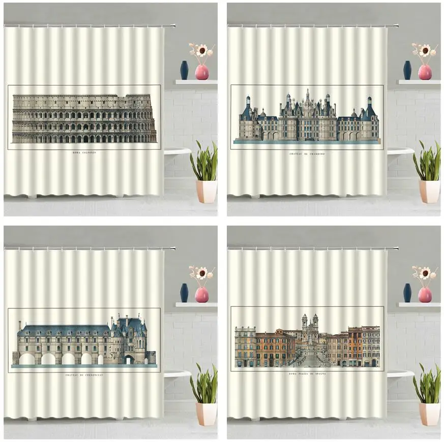 Europe Style Architecture Castle Shower Curtain Retro Oil Painting Tall Building Bathroom Waterproof Set Bath Screen Home Decor
Europe Style Architecture Castle Shower Curtain Retro Oil Painting Tall Building Bathroom Waterproof Set Bath Screen Home Decor