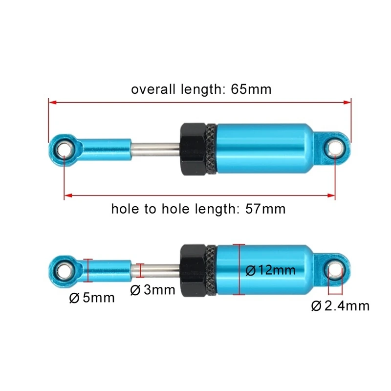2set for Wltoys A959 A959-B A949 A969 A979 K929 Full Metal Shock Absorber Damper 1/18 RC Car Parts,Blue & Yellow
2set for Wltoys A959 A959-B A949 A969 A979 K929 Full Metal Shock Absorber Damper 1/18 RC Car Parts,Blue & Yellow