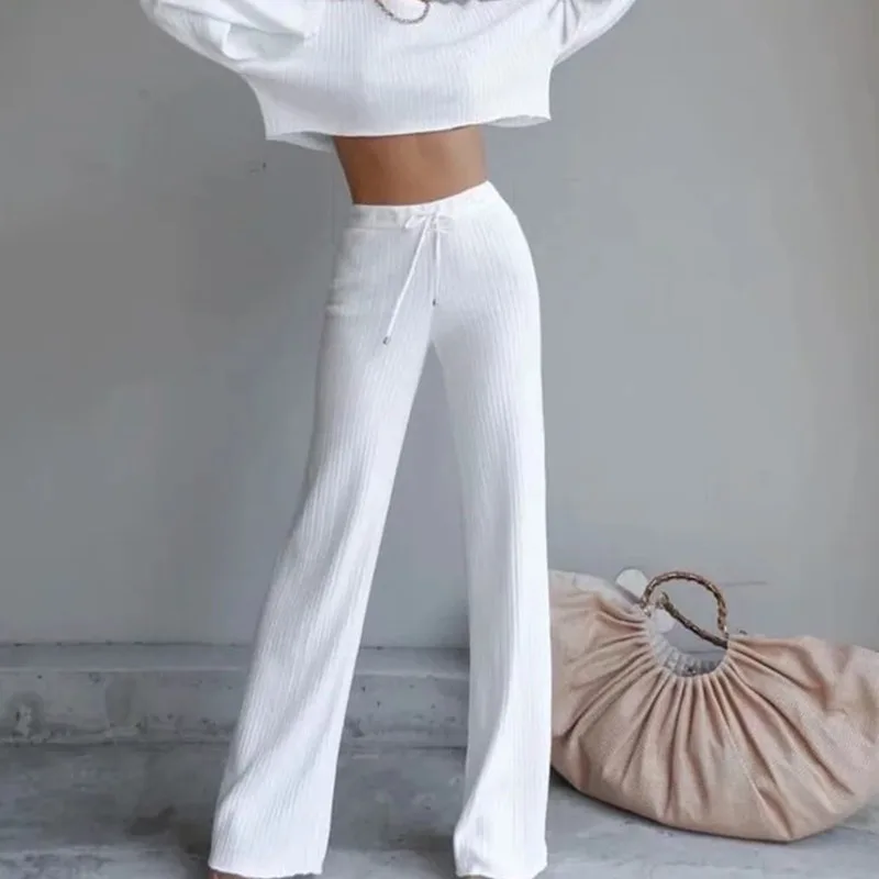 2 Piece Set Homewear Casuak O-neck Long Sleeve Shirt Loose Lace Up Trouser 2021 Spring Autumn Fashion Cotton Solid Homewear
2 Piece Set Homewear Casuak O-neck Long Sleeve Shirt Loose Lace Up Trouser 2021 Spring Autumn Fashion Cotton Solid Homewear
