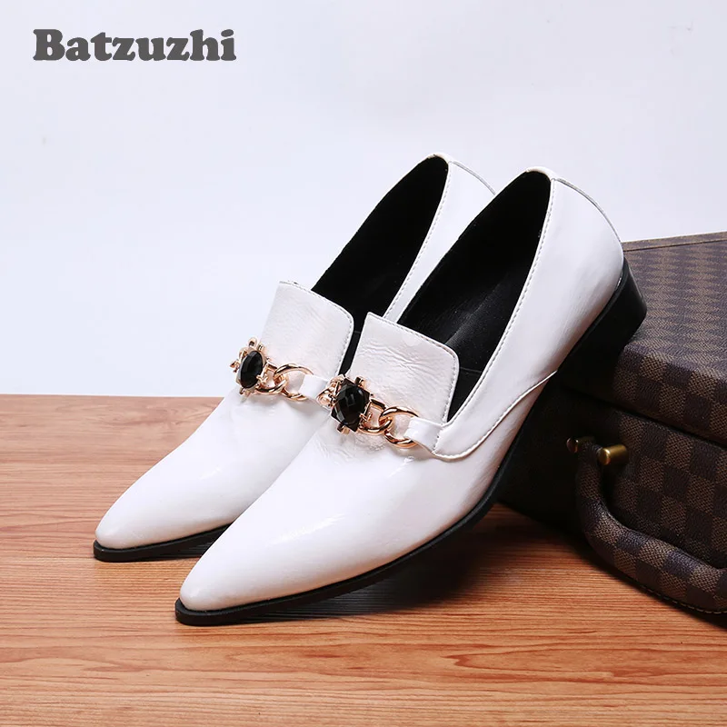 Batzuzhi Luxury Design Formal Leather Shoes Pointed Toe Men Dress Shoes Business White Wedding Shoes Men Loafers, Big Size US12
Batzuzhi Luxury Design Formal Leather Shoes Pointed Toe Men Dress Shoes Business White Wedding Shoes Men Loafers, Big Size US12