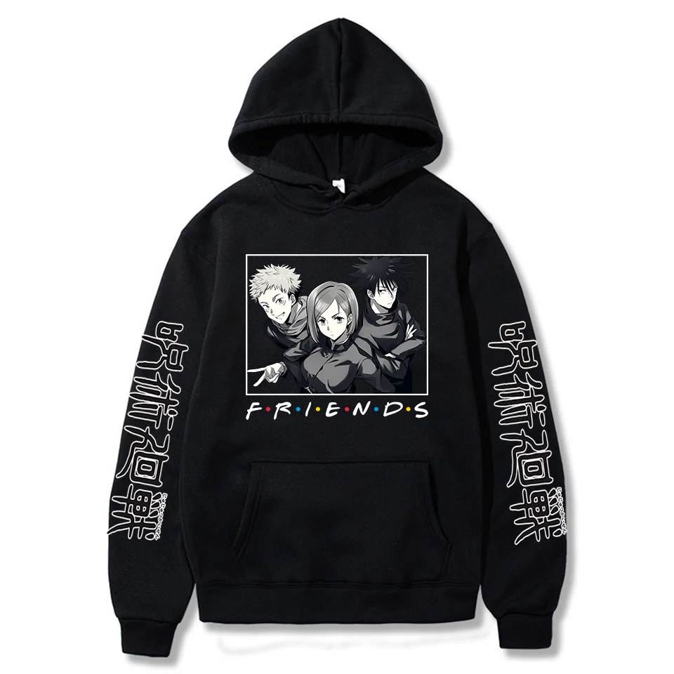 Men Hooded Anime Jujutsu Kaisen Fushiguro Megumi Itadori Yuji Kugisaki Nobara Friends Hoodies Cotton Print Harajuku Sweatshirt
Men Hooded Anime Jujutsu Kaisen Fushiguro Megumi Itadori Yuji Kugisaki Nobara Friends Hoodies Cotton Print Harajuku Sweatshirt