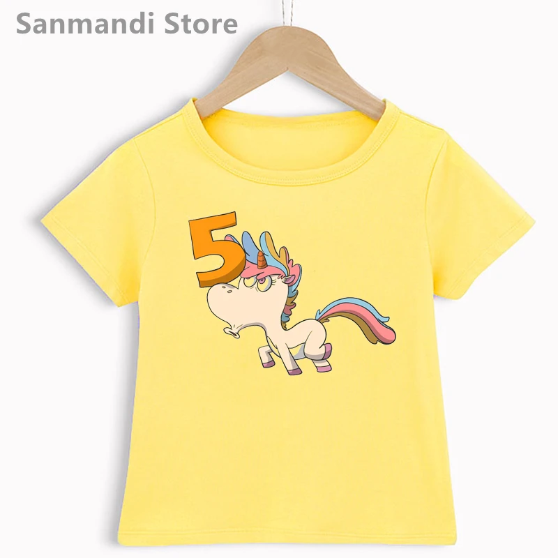 2021 Hot Sale Kawaii Kids Clothes 5th Birthday Gift For Boys/Boys Tshirt Unicorn Graphic Print T Shirt Funny Children Clothing 
2021 Hot Sale Kawaii Kids Clothes 5th Birthday Gift For Boys/Boys Tshirt Unicorn Graphic Print T Shirt Funny Children Clothing