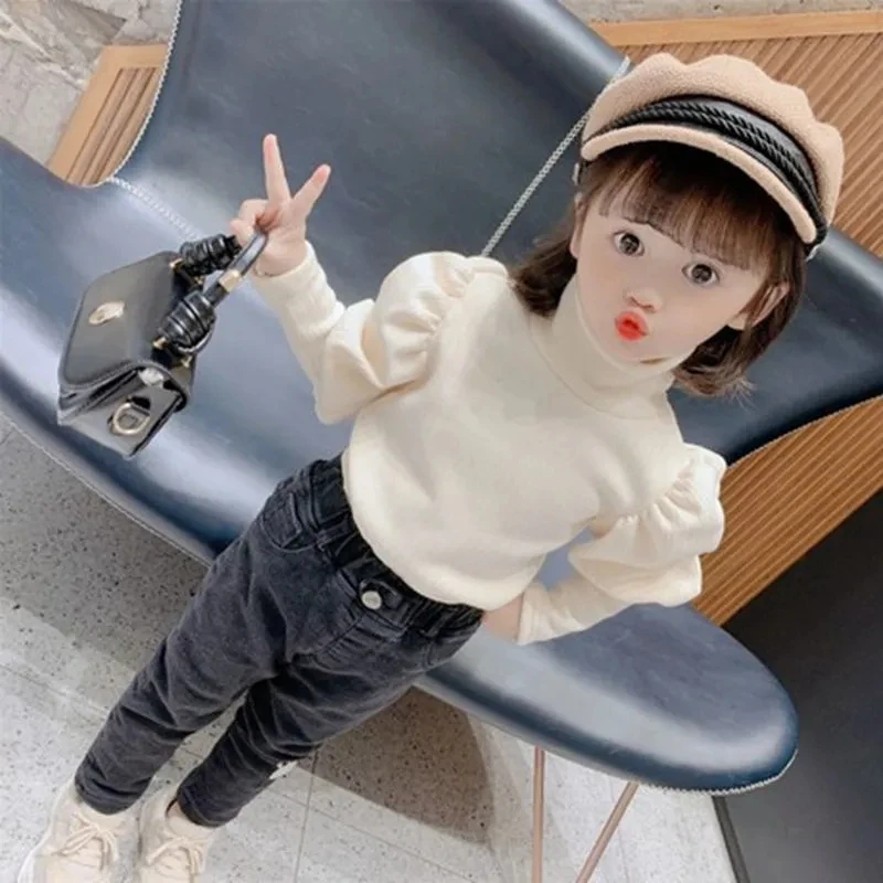 VIDMID Girls bubble sleeve bottomed t-shirt long sleeve girls spring and autumn high collar t-shirts P5868
VIDMID Girls bubble sleeve bottomed t-shirt long sleeve girls spring and autumn high collar t-shirts P5868