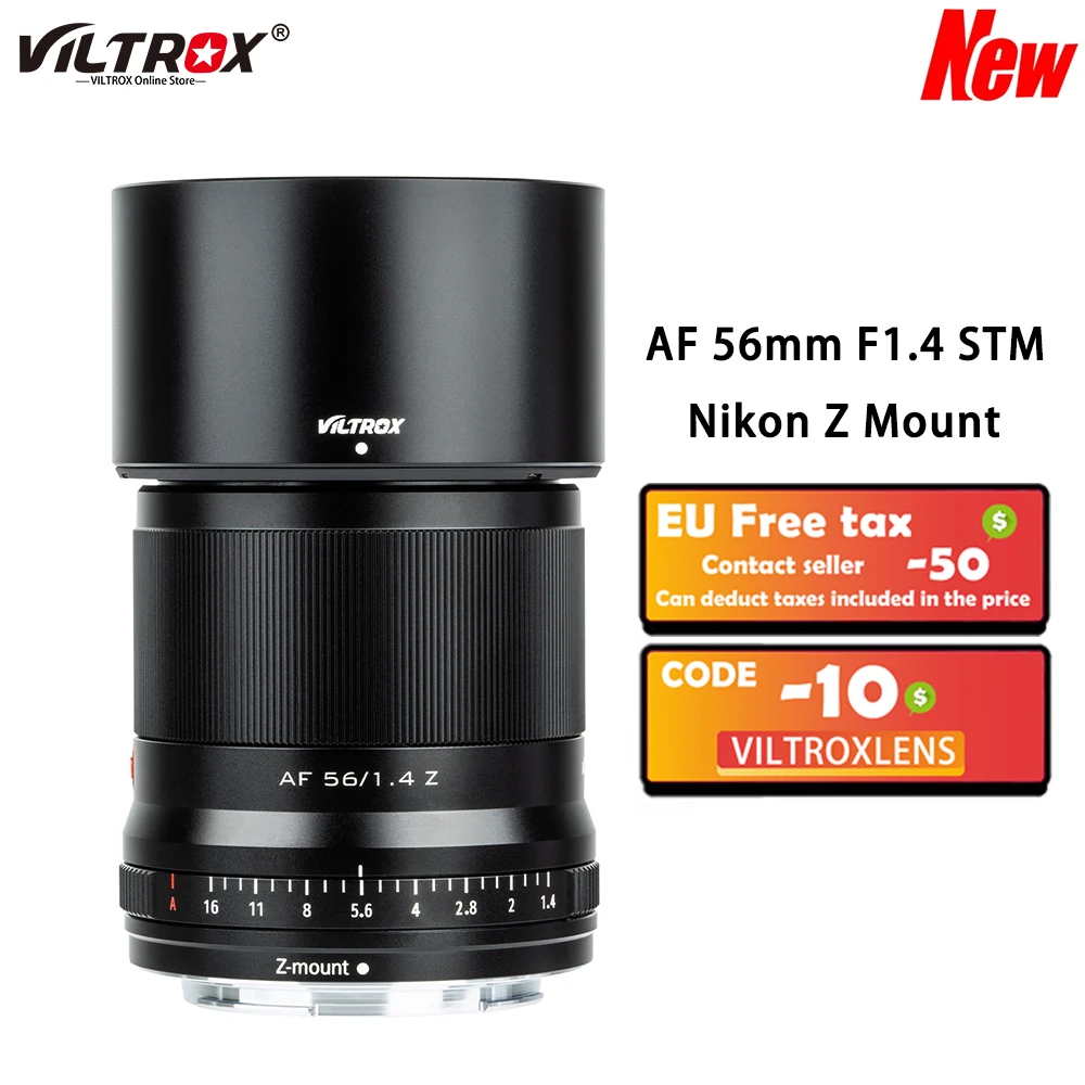 VILTROX 56 мм F1.4 Z объектив для камеры с автофокусом Большая диафрагма объектив для портретной фотосъемки для Nikon Z объектив для камеры Z5 Z6 Z7 II Z50
VILTROX 56 мм F1.4 Z объектив для камеры с автофокусом Большая диафрагма объектив для портретной фотосъемки для Nikon Z объектив для камеры Z5 Z6 Z7 II Z50