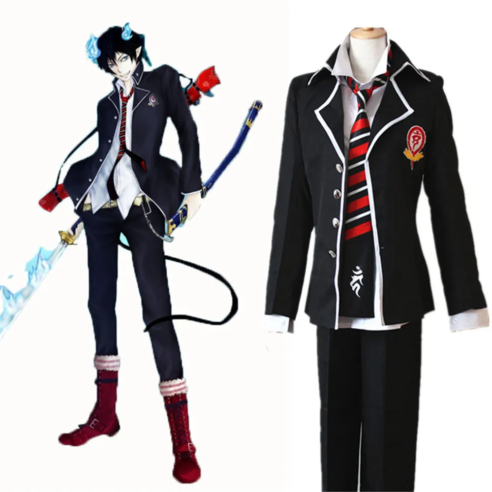 Костюм для косплея из аниме Ao no Exorcist Blue Okumura Rin Юкио Омура Косплей костюм японская