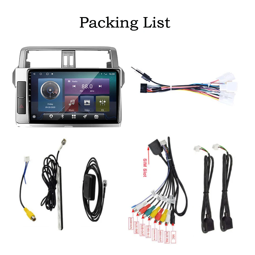 QNavi 8-Core Android 10.0 Car Radio Navigation GPS Auto For Toyota Land Cruiser Prado 2014-2017 WIFI 4G 1280*720P Blu-ray IPS
QNavi 8-Core Android 10.0 Car Radio Navigation GPS Auto For Toyota Land Cruiser Prado 2014-2017 WIFI 4G 1280*720P Blu-ray IPS