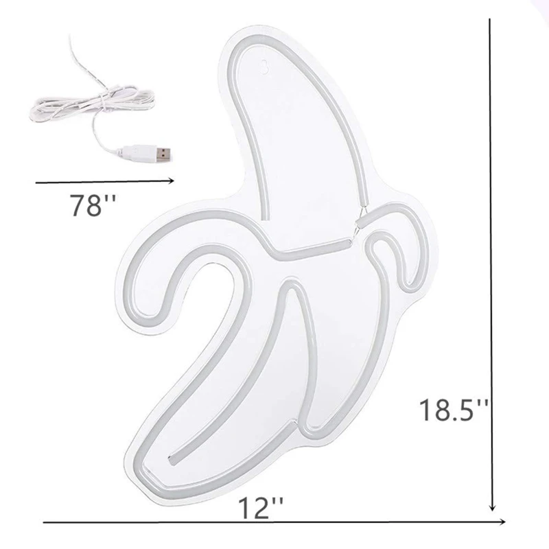 Banana Shaped Neon Signs LED Neon Lights Art Wall Decorative USB Lights for Room Wall Kids Bedroom Birthday Gift Party Bar Decor
Banana Shaped Neon Signs LED Neon Lights Art Wall Decorative USB Lights for Room Wall Kids Bedroom Birthday Gift Party Bar Decor