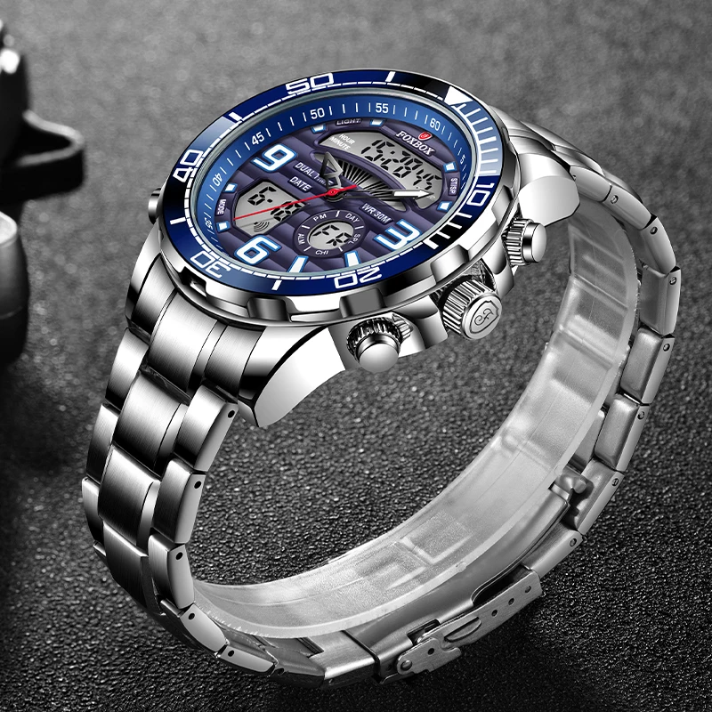 2021 LIGE бренд Foxbox Цифровые мужские часы Лучшие Роскошные Спортивные кварцевые
