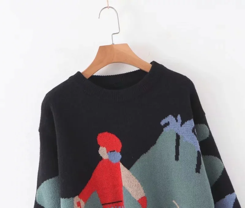 OMCHION Sueter Mujer 2021 Autumn Winter Fashion Girls And Dogs Loose Sweater O Neck Vintage Women Sweaters And Pullovers LMY285
OMCHION Sueter Mujer 2021 Autumn Winter Fashion Girls And Dogs Loose Sweater O Neck Vintage Women Sweaters And Pullovers LMY285