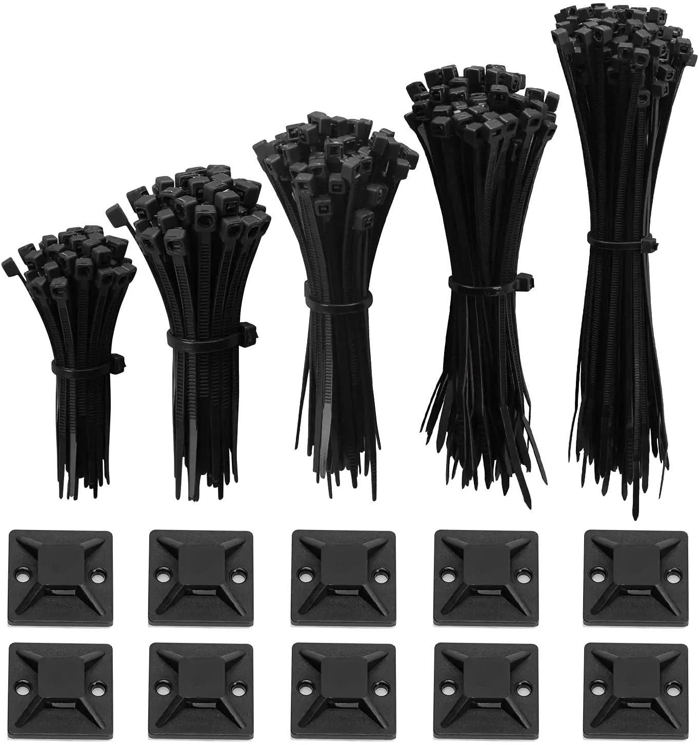 XINGO 500 Pcs 60/80/100/120/150mm Self-Locking Nylon Cable Ties,White Small Zip Tie Wraps Assortment Cord Management for Home
XINGO 500 Pcs 60/80/100/120/150mm Self-Locking Nylon Cable Ties,White Small Zip Tie Wraps Assortment Cord Management for Home