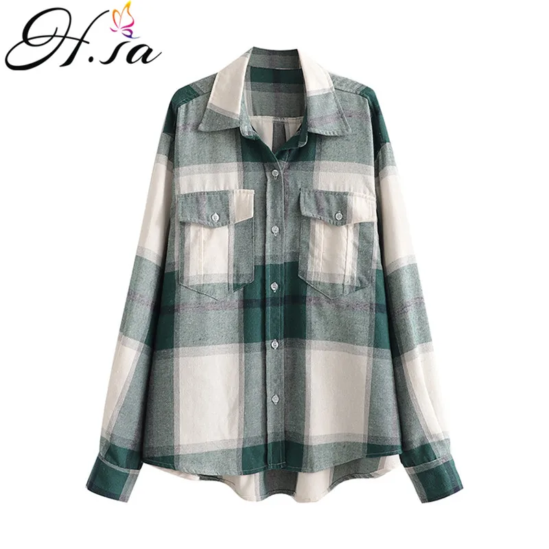 HSA 2021 New Fashion Plaid Shirts Women Long Sleeve Button Tops Casual Loos Blouse chemises femme Casual Plaid Blouses
HSA 2021 New Fashion Plaid Shirts Women Long Sleeve Button Tops Casual Loos Blouse chemises femme Casual Plaid Blouses