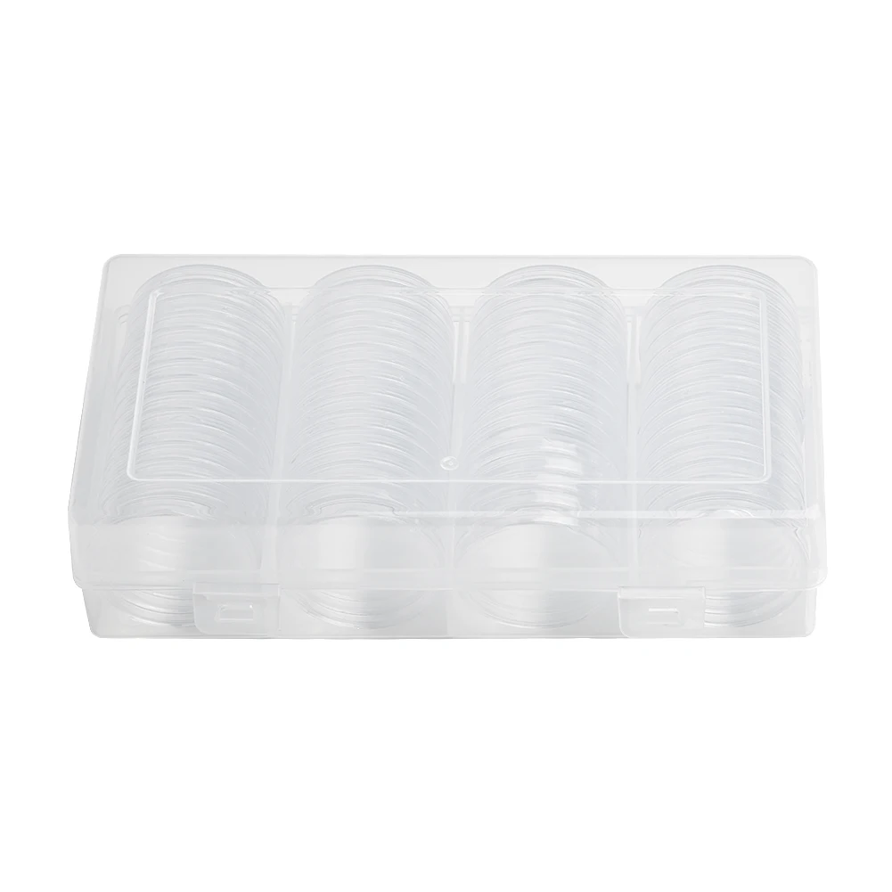 40mm Coin Storage Box Clear Round Plastic Coin Capsule Container Empty Storage Box Holder Case 60Pcs Panda Coin Round Boxes
40mm Coin Storage Box Clear Round Plastic Coin Capsule Container Empty Storage Box Holder Case 60Pcs Panda Coin Round Boxes