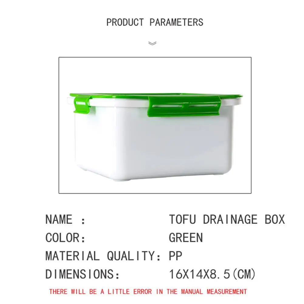 New Tofu Press Fashion Presser Drain Water Removing Gadget Press Mould Tofu Drain Box Easily Remove Water From Tofu Cooking Tool
New Tofu Press Fashion Presser Drain Water Removing Gadget Press Mould Tofu Drain Box Easily Remove Water From Tofu Cooking Tool