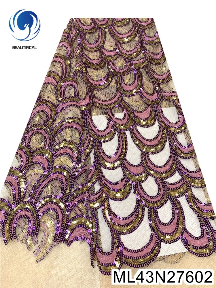 BEAUTIFICAL french lace sequins fabric 2020 new arrival tulle net lace fabrics 5 yards for party ML43N276
BEAUTIFICAL french lace sequins fabric 2020 new arrival tulle net lace fabrics 5 yards for party ML43N276