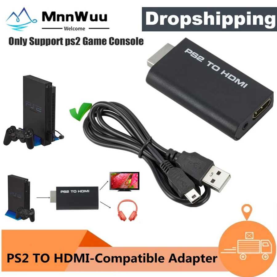 Portable PS2 to HDMI 480i/480p/576i Audio Video Converter with 3.5mm Audio Output Supports All PS2 Display Modes PS2 TO HDMI 
Portable PS2 to HDMI 480i/480p/576i Audio Video Converter with 3.5mm Audio Output Supports All PS2 Display Modes PS2 TO HDMI