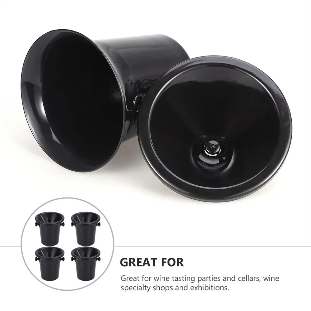 4Pcs Round Double Ears Ice Buckets Tasting Spittoons (Black) 
4Pcs Round Double Ears Ice Buckets Tasting Spittoons (Black)