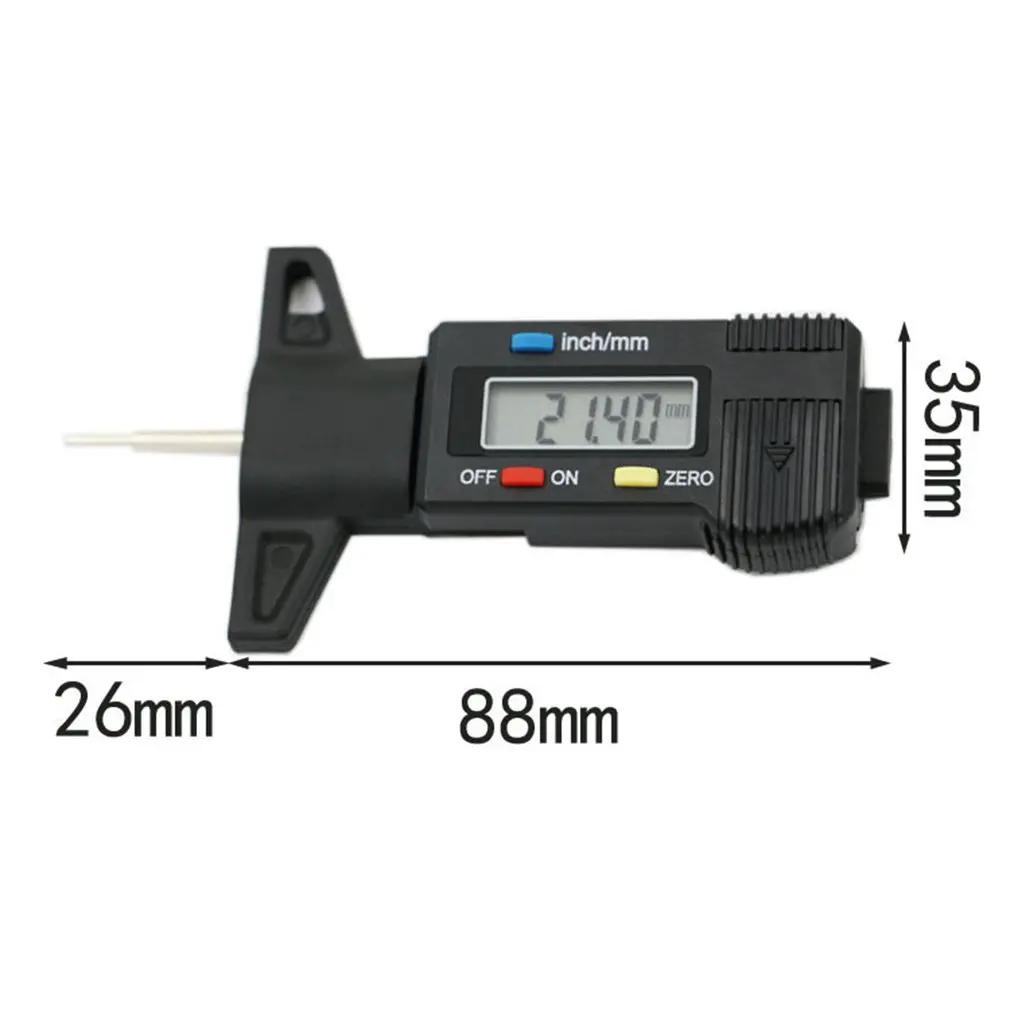 Digital Depth Gauge Tyre Tire Tester LCD Tread 0-25.4mm Meter Measurer Tool Electronic Caliper Car Wheel Motorcycle Trucks monit
Digital Depth Gauge Tyre Tire Tester LCD Tread 0-25.4mm Meter Measurer Tool Electronic Caliper Car Wheel Motorcycle Trucks monit