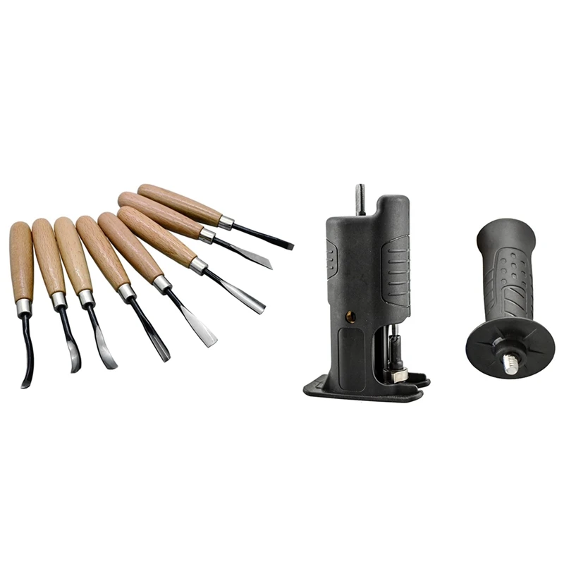 8 Pcs Wood Sculpture Carving Chisel Tool Set with Optional Saw Head Metal Cutting Wood Cutting Tool Drill Bit
8 Pcs Wood Sculpture Carving Chisel Tool Set with Optional Saw Head Metal Cutting Wood Cutting Tool Drill Bit