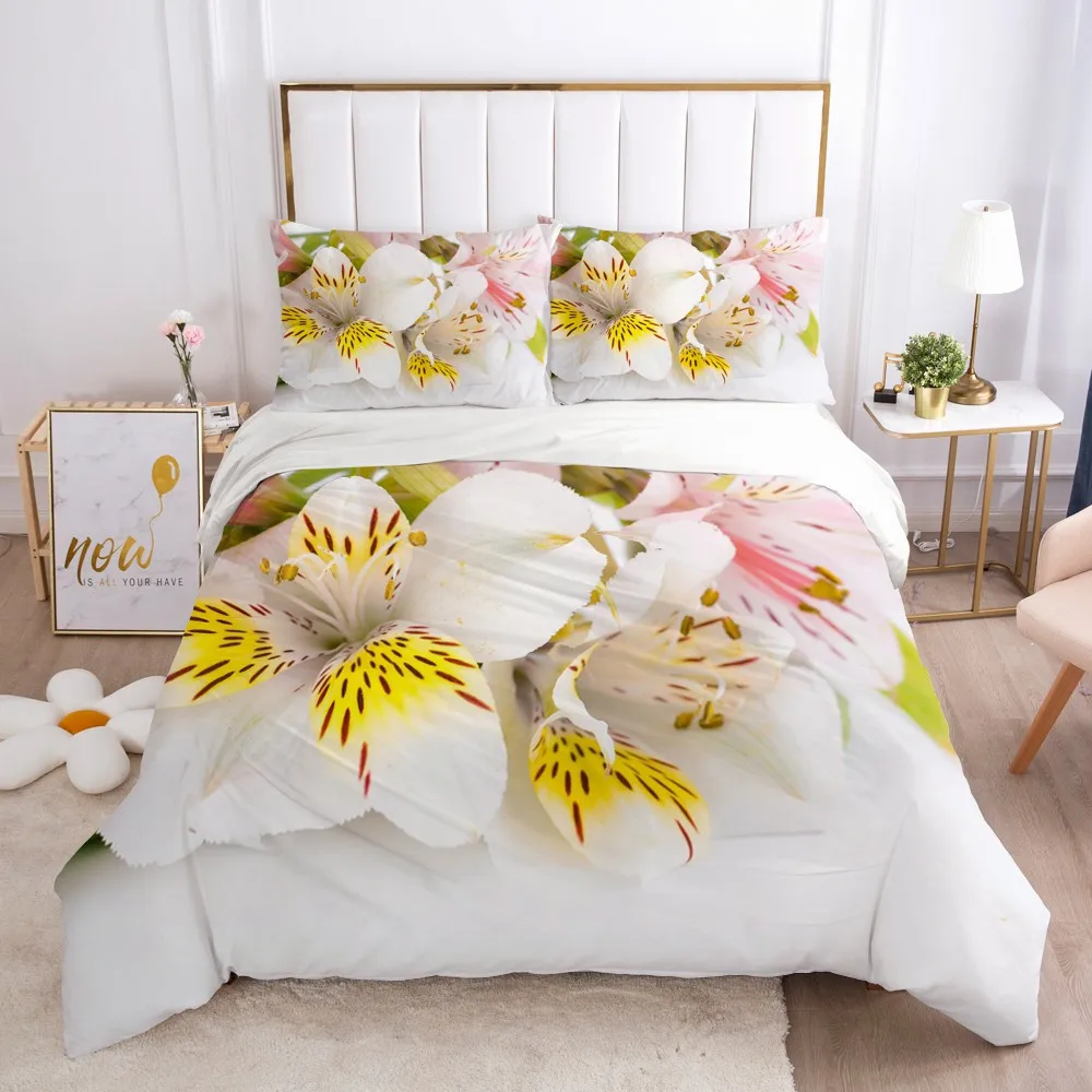 3D Flowers Duvet Cover Set Bedding Sets Comforter Cases Pillow Covers Double Single Twin King Queen Size Design White Bedclothes
3D Flowers Duvet Cover Set Bedding Sets Comforter Cases Pillow Covers Double Single Twin King Queen Size Design White Bedclothes