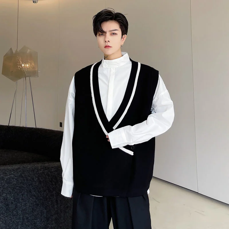 Трикотажный жилет мужская одежда с V-образным вырезом красивый свитер жилет корейский тренд уличная одежда мужская одежда 2021 модная новинк...
Трикотажный жилет мужская одежда с V-образным вырезом красивый свитер жилет корейский тренд уличная одежда мужская одежда 2021 модная новинк...