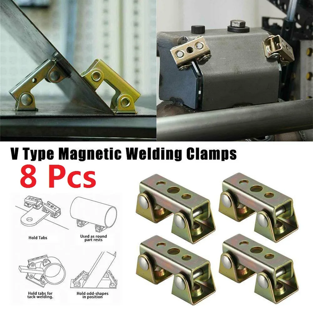 8 PACK Welding Clamps V Type Magnetic Holder Suspender Fixture Adjustable V-Pads Welding Holder Welding Fixture Adjustable Magne
8 PACK Welding Clamps V Type Magnetic Holder Suspender Fixture Adjustable V-Pads Welding Holder Welding Fixture Adjustable Magne