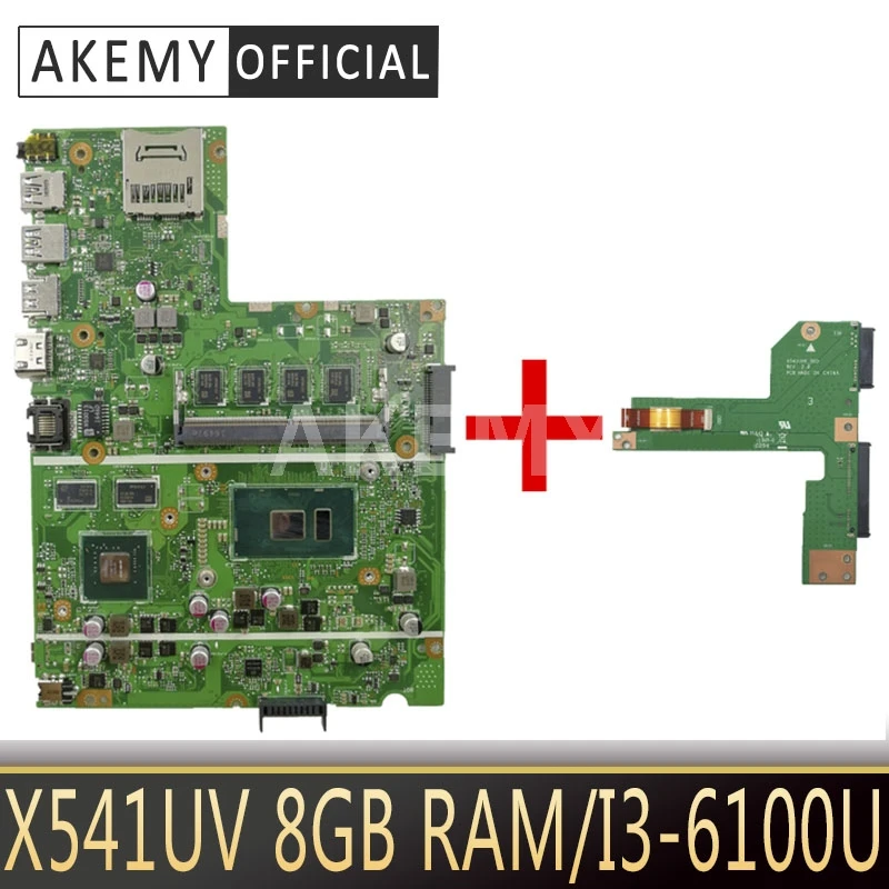 Akemy New For Asus X541UVK X541UJ X541UV X541U F541U R541U motherboard laptop motherboard W/ 8GB RAM/I3-6100U GT940M
Akemy New For Asus X541UVK X541UJ X541UV X541U F541U R541U motherboard laptop motherboard W/ 8GB RAM/I3-6100U GT940M