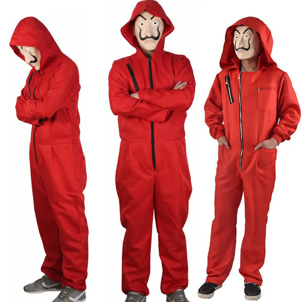 Salvador Dali Money Heist The House of Paper La Casa De Papel Halloween Red Jumpsuit Playsuit Romper Mask Cosplay Costume
Salvador Dali Money Heist The House of Paper La Casa De Papel Halloween Red Jumpsuit Playsuit Romper Mask Cosplay Costume