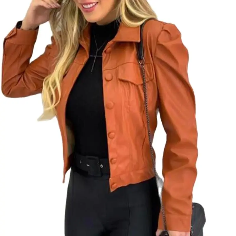 Кожаная плиссированная женская короткая куртка FAKUNTN, новая осенняя однобортная повседневная куртка из искусственной кожи с длинными рукав...
Кожаная плиссированная женская короткая куртка FAKUNTN, новая осенняя однобортная повседневная куртка из искусственной кожи с длинными рукав...