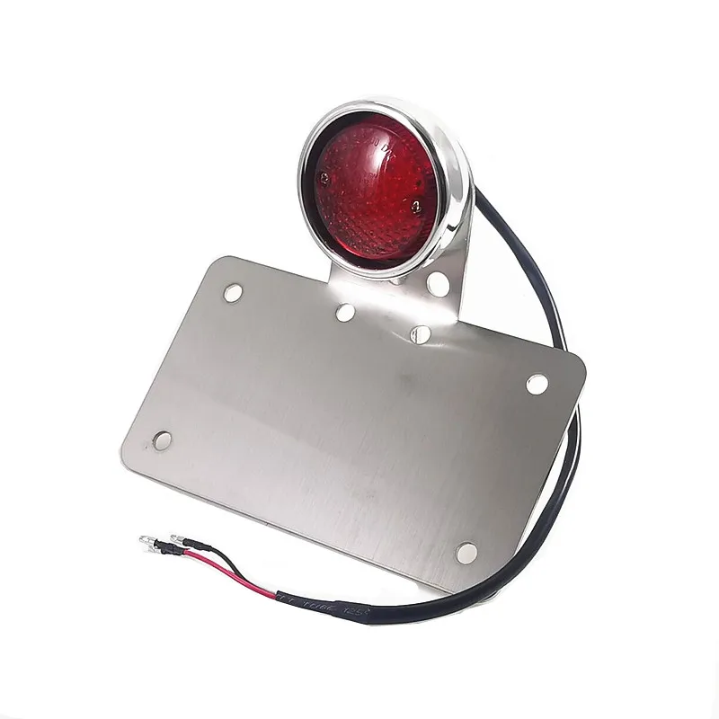 

Custom 12V Rear TailLight Brake Stop Light Lamp License Plate Bracket Mount For Harley Cruiser Chopper Cafe Racer Bobber